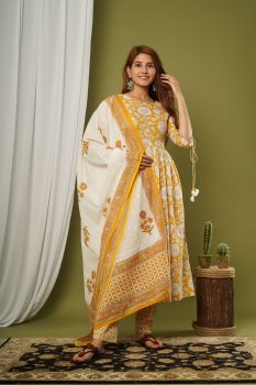 Yellow Flared Suit Set