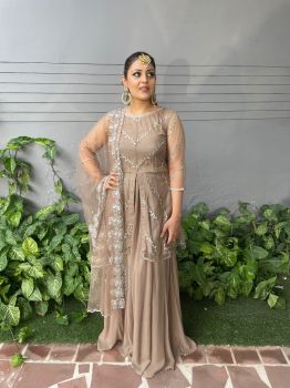Chanderi pattern sharara set