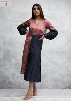 FLORAL SILK SATIN SUMMER DRESS