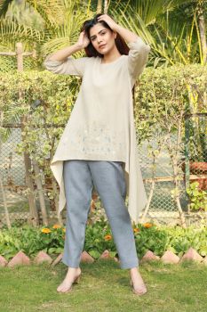 Blue pencil pants
