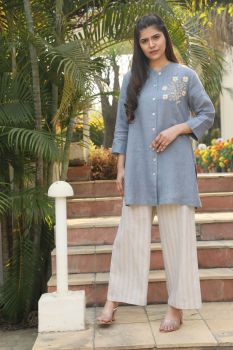 Blue stripe pants