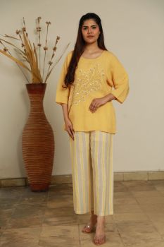 Ochre Stripe Pants