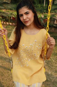 Ochre blouse