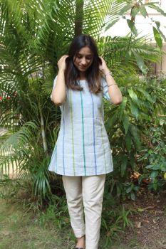 Grey Top With Beige Pant