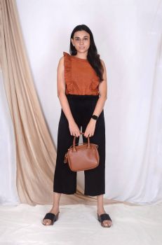 Brown Top And Pant Set