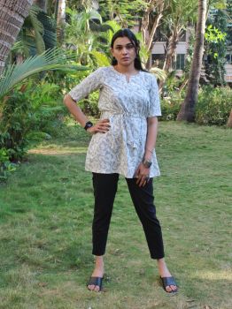 A-Line Top With Black Pants