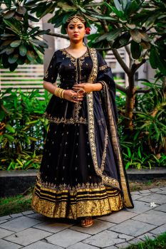 Lehenga with peplum blouse and dupatta