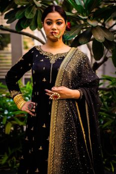 Black anarkali set