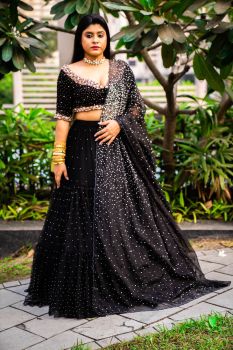 Sparkling bead work Lehenga set