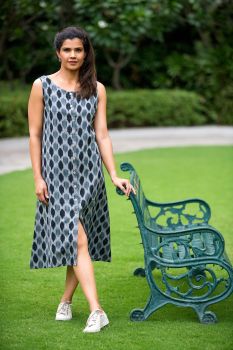 Front Open Ikat Dress