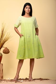 A-line knee length dress