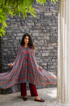 Georgette kurta with rayon pants
