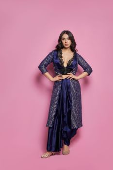 Indowestern Coord Set with Heavy Cape