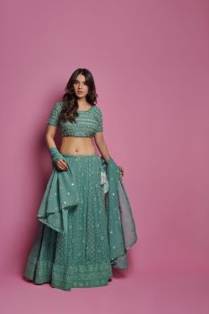 Heavy Lucknowi Lehenga