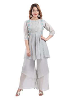 Grey Kurta Set