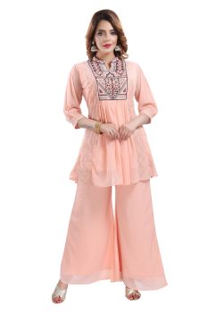 Peach Kurta Set