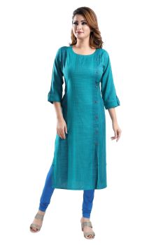 Peacock colour Kurti