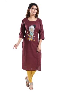 Wine colour Kurti