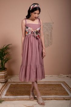 Anna Tie Up Tier Dress