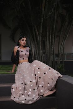 Stone Embellished Fusion Lehenga