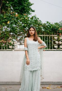 Mint green garara set