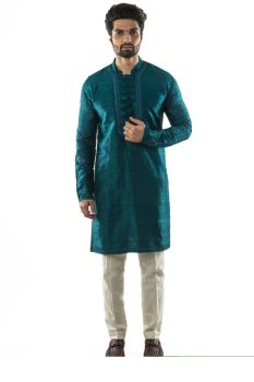 Forest Green Hand Embroidered Kurta Set