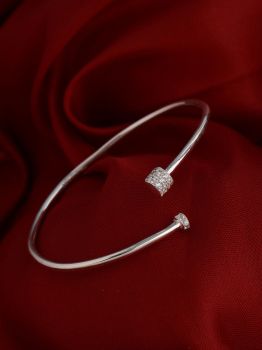 Stackable CZ Rhodium Bracelet in 925 Sterling Silver