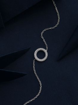 Cosmos Charm Rhodium Bracelet in 925 Sterling Silver