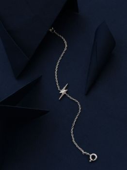 Lightening Charm Rhodium Bracelet in 925 Sterling Silver