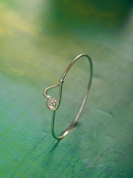 The Sweetheart Rhodium Adjustable Bracelet in 925 Sterling Silver