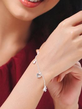 Everyday Charm Rhodium Bracelet in 925 Sterling Silver