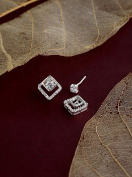 Quad Multi Style Rhodium Studs in 925 Sterling Silver