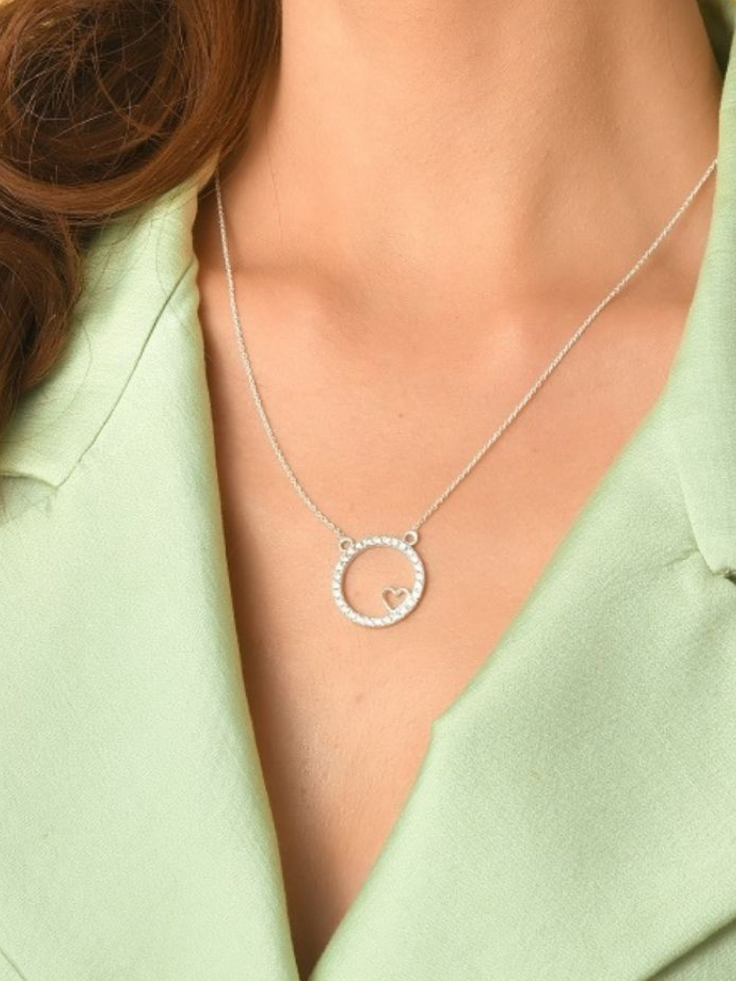 Be Still My Heart Rhodium Pendant (With Chain) in 925 Sterling Silver