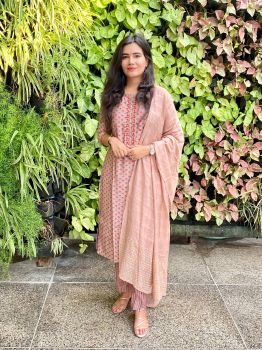 Pink & Peach Suit set
