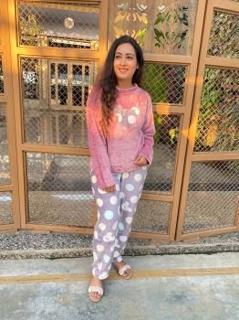 Pink & Purple Night Suit- Winter Wear