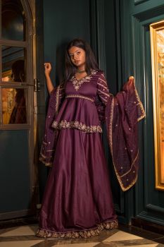 Naznin Purple Lehenga