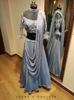 Blueish Grey lehenga set