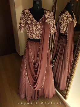 Brown Lehenga set