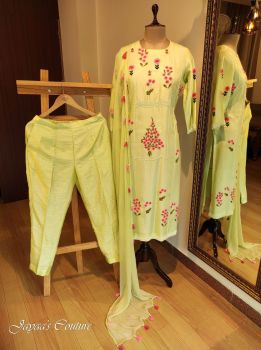 Yellow Kurta Pant Dupatta