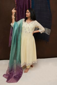 Sara Anarkali with Churidar and Dupatta