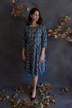 Paneled Ikat Dress