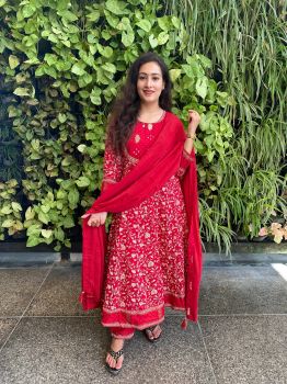 Red Golden Suit Set