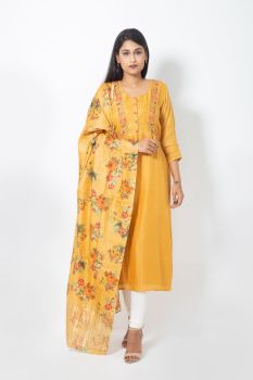 Mustard Yellow Kurta & Dupatta Set