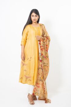 Mustard Yellow Kurta & Dupatta Set