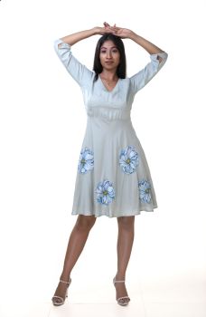 Knee Length Flared Dress
