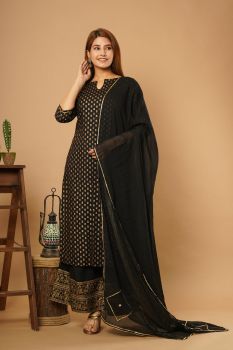 Black Polka Dot Suit Set