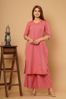 Poly Cotton Kurta Set