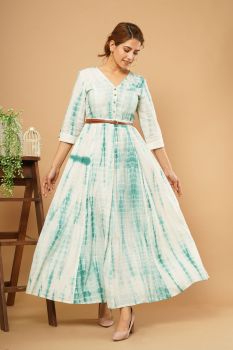 Tie & Dye Maxi Dress Waist Belt