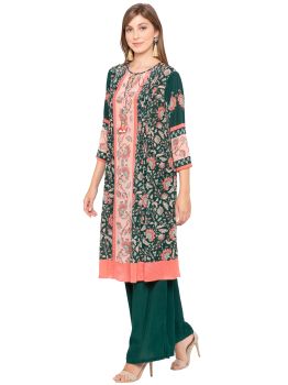 Green Kurta Palazzo Set