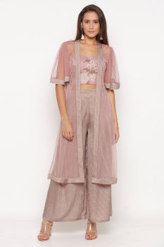 SATIN COORD SET WITH JACKET